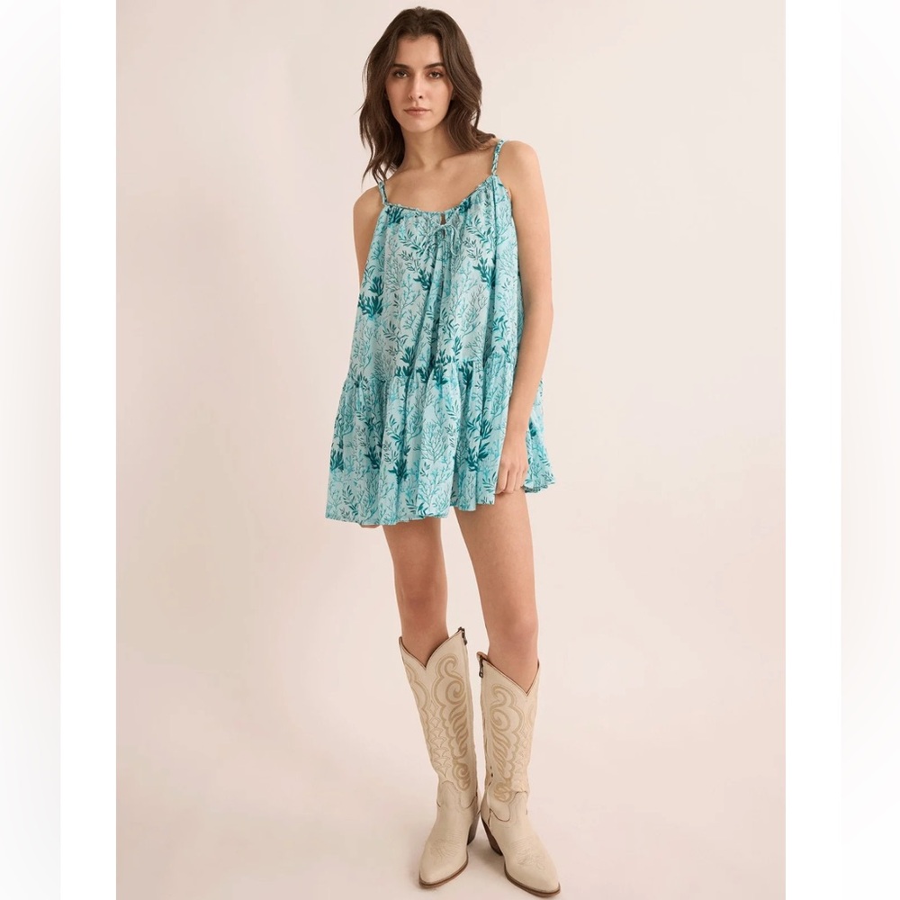 NWT Bohera forever free babydoll mini cotton dress L